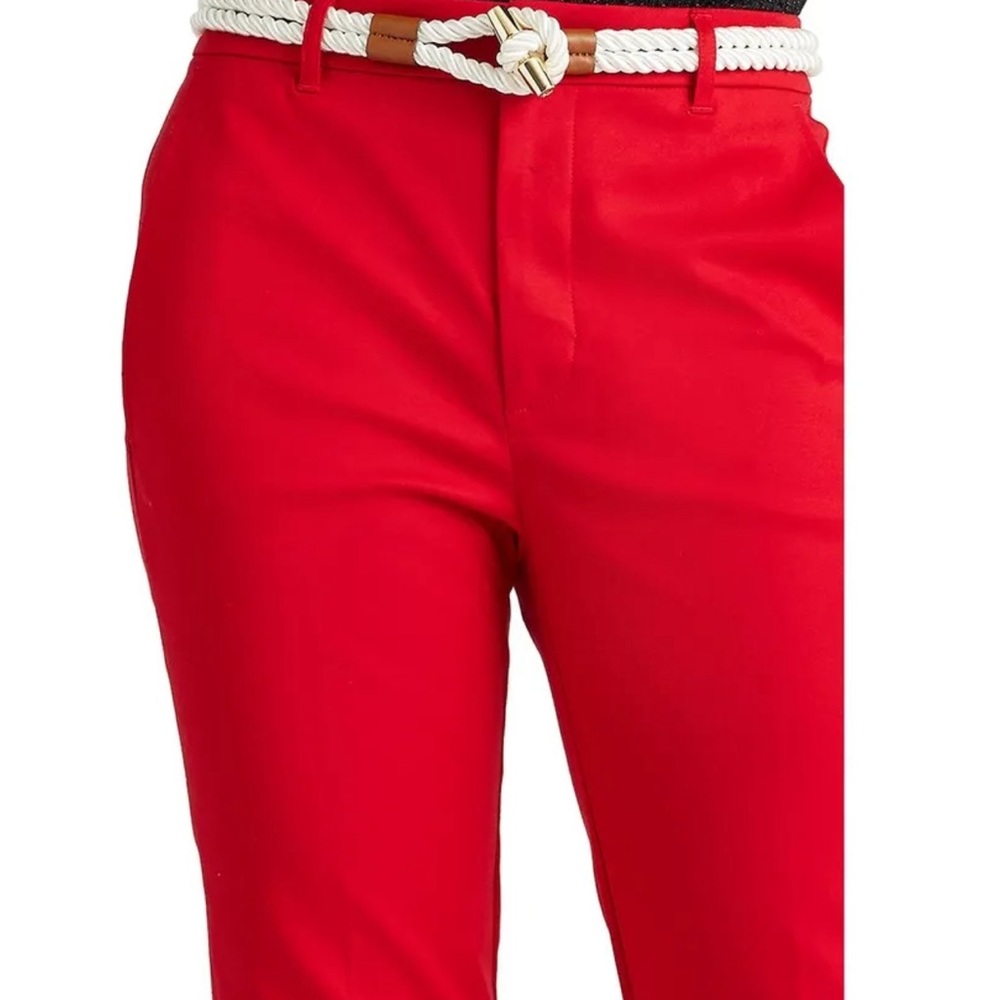 RALPH LAUREN Womens Red Straight leg Pants Petites‎ Size: 2P.